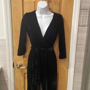 Black Velour Jumpsuit